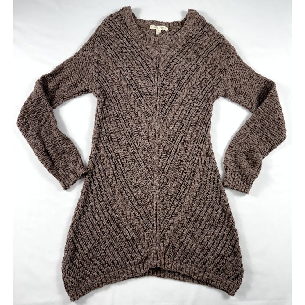 Pink Rose Women's Knit Sweater Brown Size M